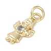 Rack Plating Brass Micro Pave Cubic Zirconia Pendants KK-H509-32G-2