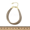 Polyester Metallic Braided Multi-strand Cord Bracelet for Bracelet Making BJEW-H642-02G-7