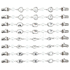 8Pcs 4 Styles Alloy Cardigan Clips HJEW-PH02390-1