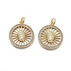 Brass Micro Pave Cubic Zirconia Pendants KK-Q006-26G-02-1