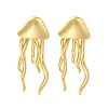 Rack Plating Jellyfish Brass Stud Earrings EJEW-I310-19G-1