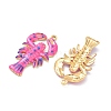 304 Stainless Steel Enamel Pendants STAS-Q119-16G-02-2