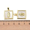 Rack Plating Brass Micro Pave Clear Cubic Zirconia Pendants KK-K341-44G-02-3