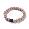 Wood Beaded Stretch Bracelets BJEW-JB05020-05-1