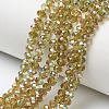 Electroplate Glass Beads Strands EGLA-A034-T4mm-J02-1