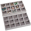 15 Grids Rectangle Wood Covered with Velvet Jewelry Trinket Display Trays AJEW-WH20054-062G-02-7