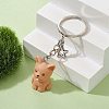 Resin Dog Pendant Keychain KEYC-JKC00564-01-3