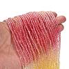 Transparent Painted Glass Beads Strands X1-DGLA-A034-T1mm-A07-2
