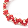 Glass Braided Beaded Bracelets BJEW-MZ00304-02-3