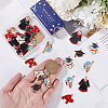 40Pcs 5 Styles Graduation Season Theme Alloy Enamel Pendants ENAM-SC0005-81-3