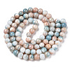Ombre Effect Dyed Crackle Glass Beads X1-GLAA-T031-10mm-01C-2