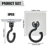 Rotatable Self Adhesive Plastic Hook Hangers AJEW-WH0401-06B-2