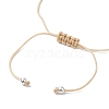 Adjustable Natural Shell Braided Beads Bracelets for Women BJEW-JB10978-5