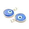 Handmade Evil Eye Lampwork Pendants LAMP-F031-02G-06-3