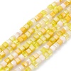 Gradient Color Electroplate Glass Bead Strands X-GLAA-E042-05C-1
