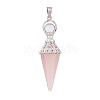 Natural Rose Quartz Pendants PW-WG6405D-05-1