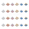 SUPERFINDINGS 48Pcs 6 Colors Alloy Rhinestone Pendants FIND-FH0007-39-1