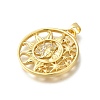 Rack Plating Brass Micro Pave Cubic Zirconia Pendants KK-Z086-62G-01-2