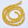 Electroplate Glass Beads Strands EGLA-A034-P4mm-B03-2