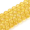 Natural Citrine Beads Strands G-T064-20-8mm-1