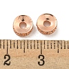 Brass Cubic Zirconia Spacer Beads KK-L215-004B-RG04-2