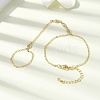 Brass Micro Pave Cubic Zirconia Mittens Bracelets BJEW-C156-01G-03-1