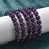 Natural Amethyst Bead Stretch Bracelets X-BJEW-K212-C-034-4