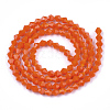 Opaque Solid Color Glass Beads Strands X-GLAA-Q080-4mm-B03-2