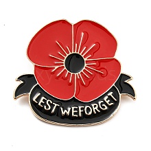 Veteran Poppy Badge: Unique Military Style Emblem for Patriotic Fashion Statement ST9672097