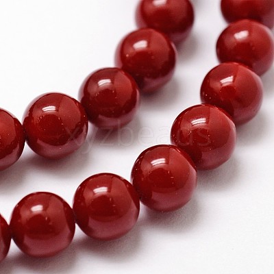 Shell Pearl Beads Strands BSHE-L026-01-6mm-1