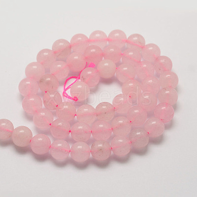 Natural Rose Quartz Bead Strands G-G735-46-12mm-1