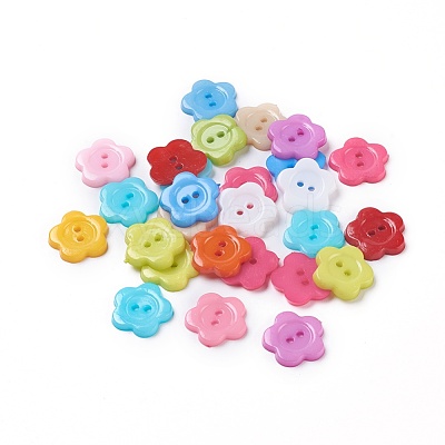 Acrylic Sewing Buttons for Costume Design BUTT-E074-B-M-1