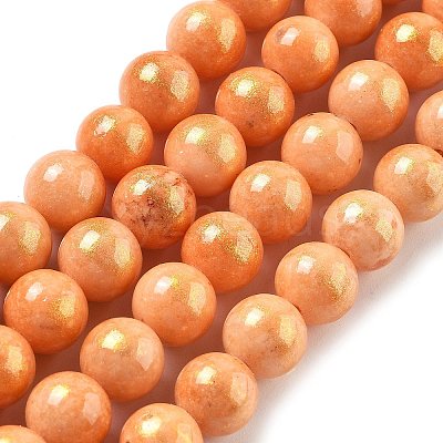 Natural Mashan Jade Beads Strands G-A255-A01-01J-1