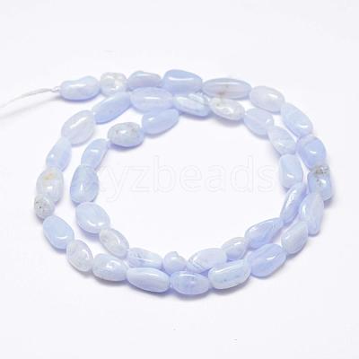 Natural Blue Lace Agate Beads Strands G-F521-27-1