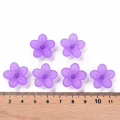 Frosted Acrylic Bead Caps X-MACR-S371-08A-747-1