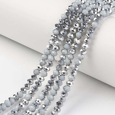 Electroplate Opaque Glass Beads Strands LS-EGLA-A034-P4mm-M09-1