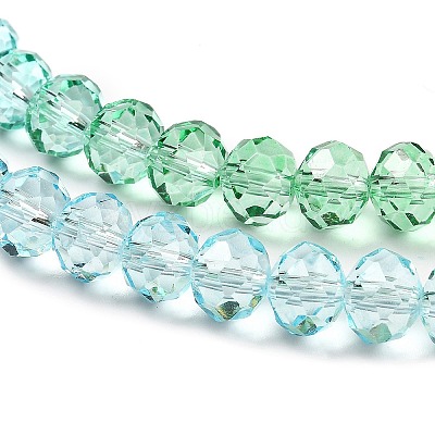 Transparent Painted Glass Beads Strands X1-DGLA-A034-T6mm-A16-1