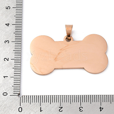 Ion Plating(IP) 304 Stainless Steel Pendants STAS-I140-07B-RG-1