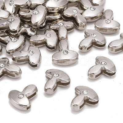 Letter Slider Beads for Watch Band Bracelet Making ALRI-O012-T-NR-1