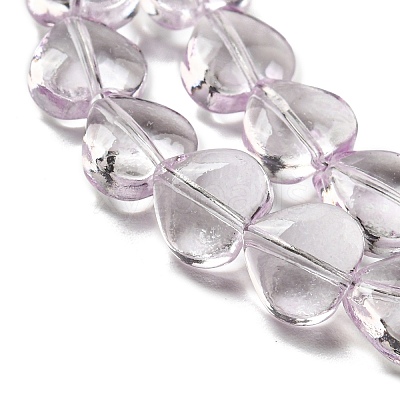 Baking Paint Transparent Glass Beads Strands DGLA-A08-T8mm-KD06-1