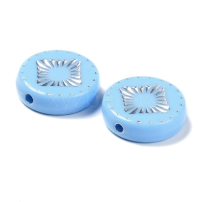 Opaque Acrylic Beads OACR-G016-07E-1