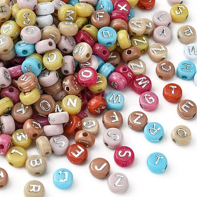 Opaque Mixed Color Acrylic Beads MACR-YW0002-48B-1