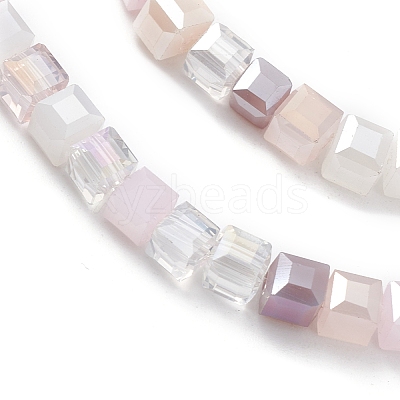 Gradient Color Electroplate Glass Bead Strands GLAA-E042-05E-1