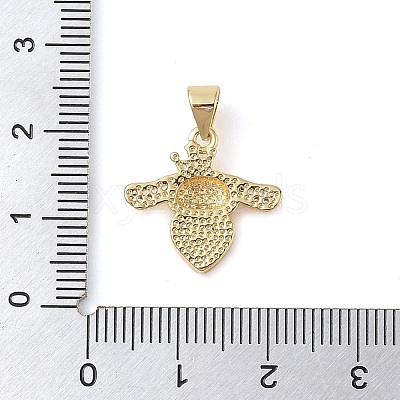 Brass Micro Pave Clear Cubic Zirconia Pendants KK-I712-56A-G-1