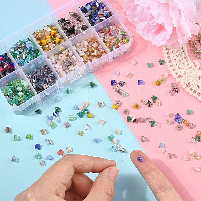 1000Pcs 10 Colors Electroplate Glass Beads EGLA-YW0005-05-1