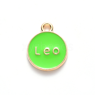 Alloy Enamel Pendants ENAM-S124-01B-06G-1