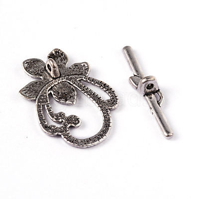 Tibetan Style Alloy Toggle Clasps X-LF0677Y-1