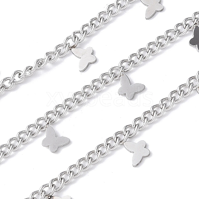 304 Stainless Steel Curb Chains CHS-G041-02P-04-1