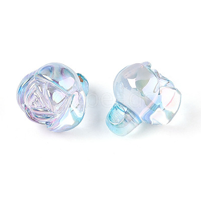 Electroplate Transparent Acrylic Beads PACR-CJC0008-08C-1
