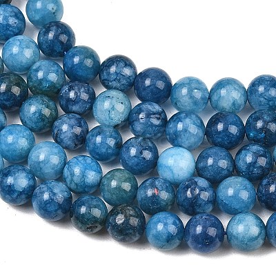 Natural Dyed White Jade Beads Strands GG-CBAEB22-B01-8mm-10-1
